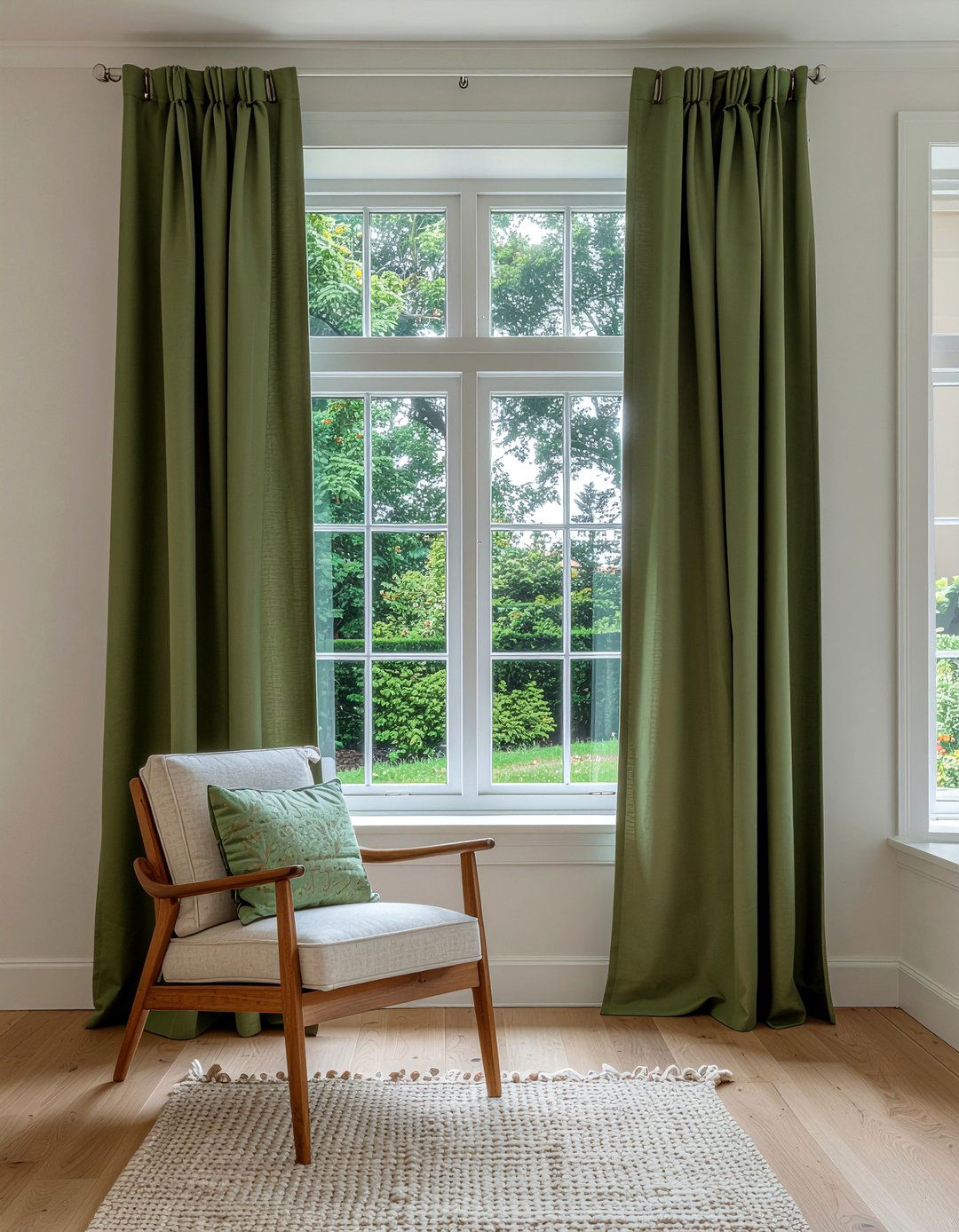 Olive Green Curtains - 30 olive green living room ideas