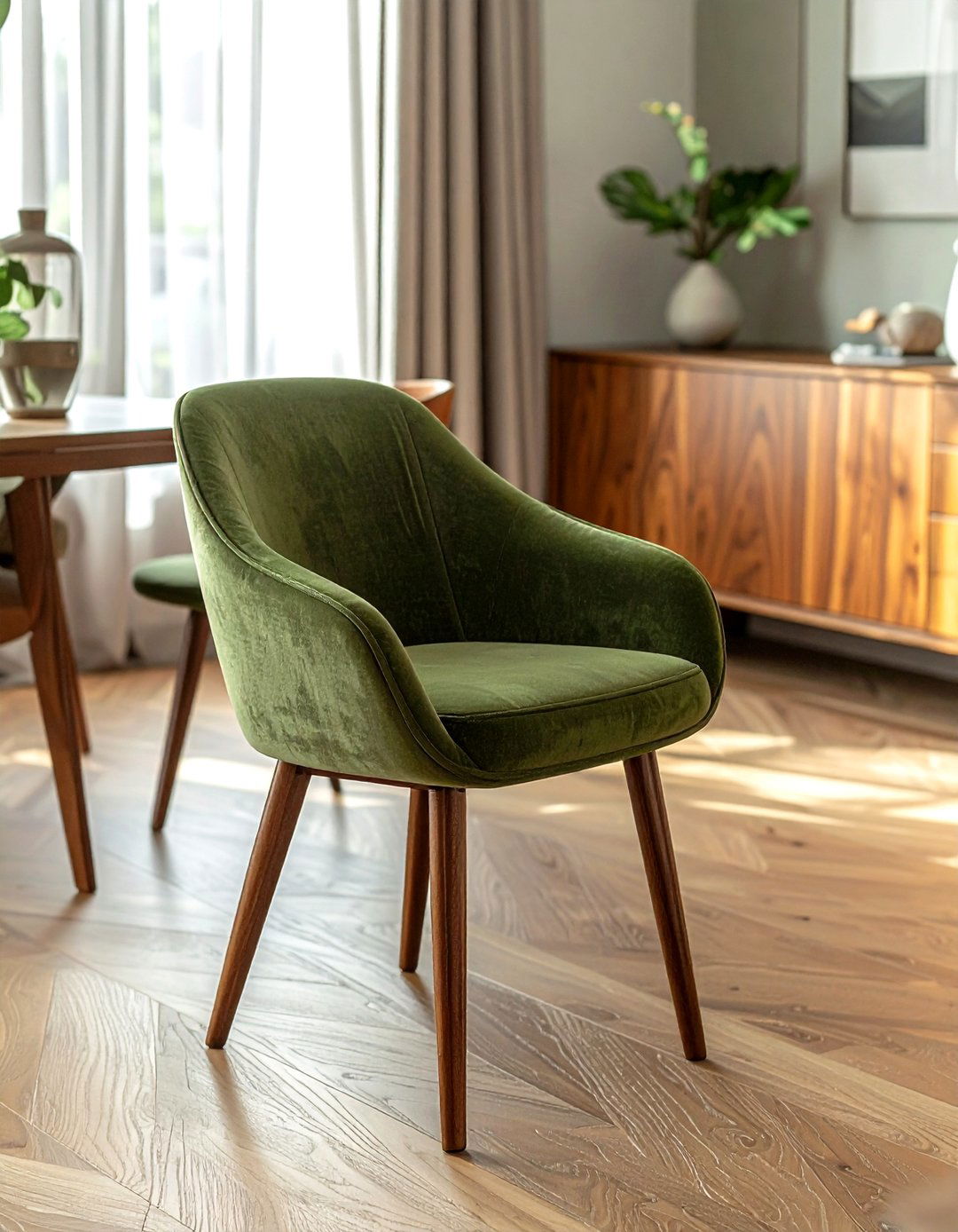 Olive Green Dining Chair - 30 colorful dining chair ideas