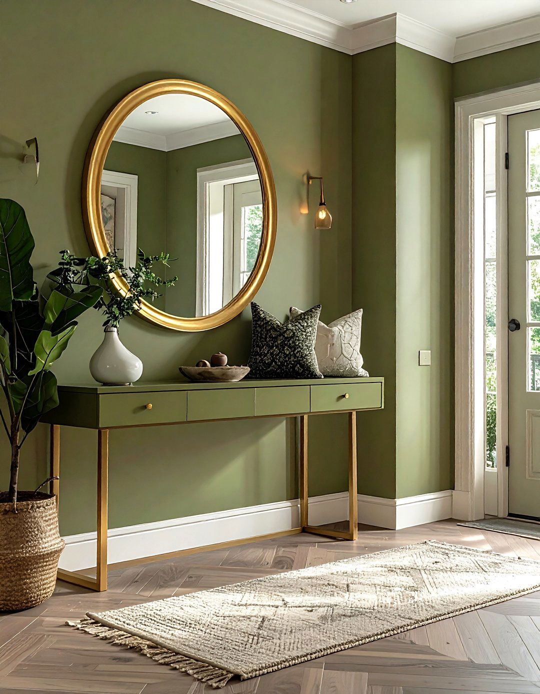 Olive Green Entryway - 30 olive green decor ideas