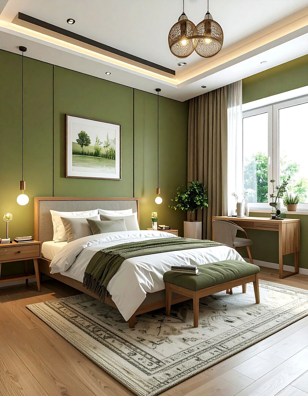 Olive Green Guest Room - 30 olive green decor ideas