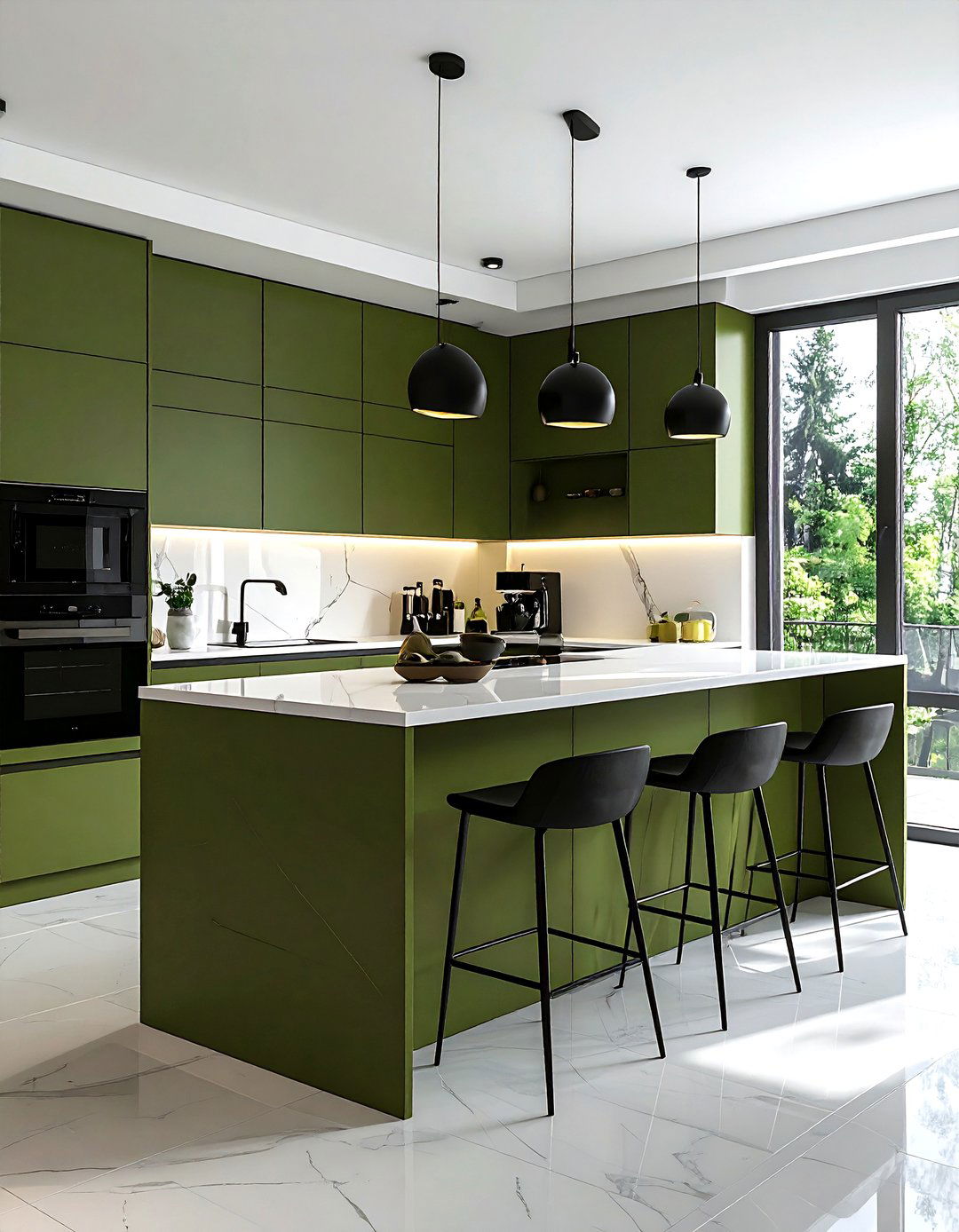 Olive Green Kitchen Island - 30 olive green decor ideas