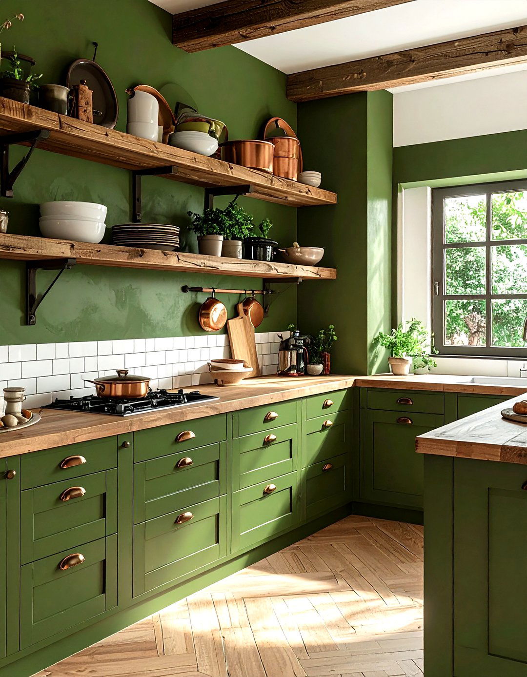 Olive Green Kitchen Walls - 30 green kitchen decor ideas
