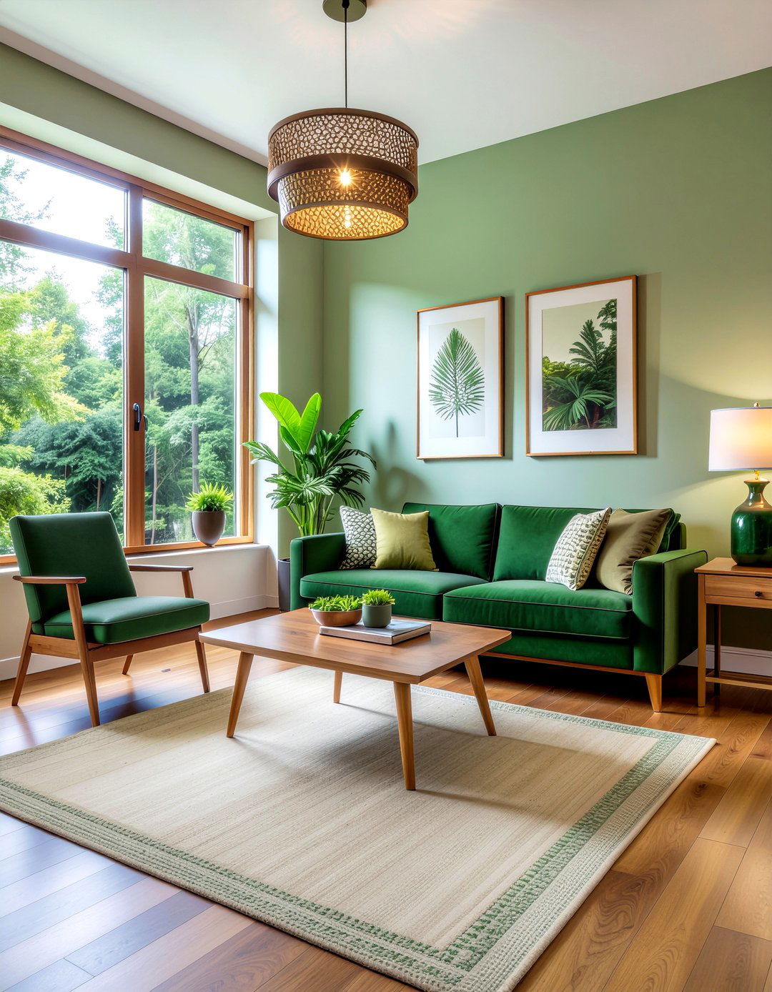 Olive Green Living Room - 30 safari living room ideas