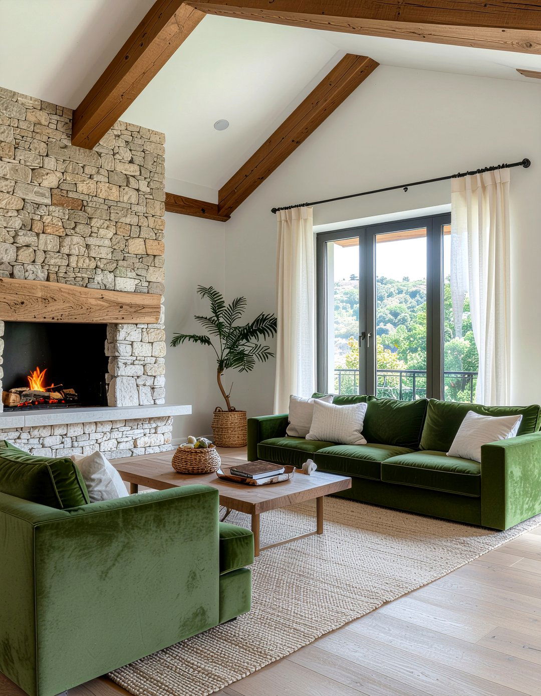 Olive Green Living Room - 30 jewel toned living room ideas