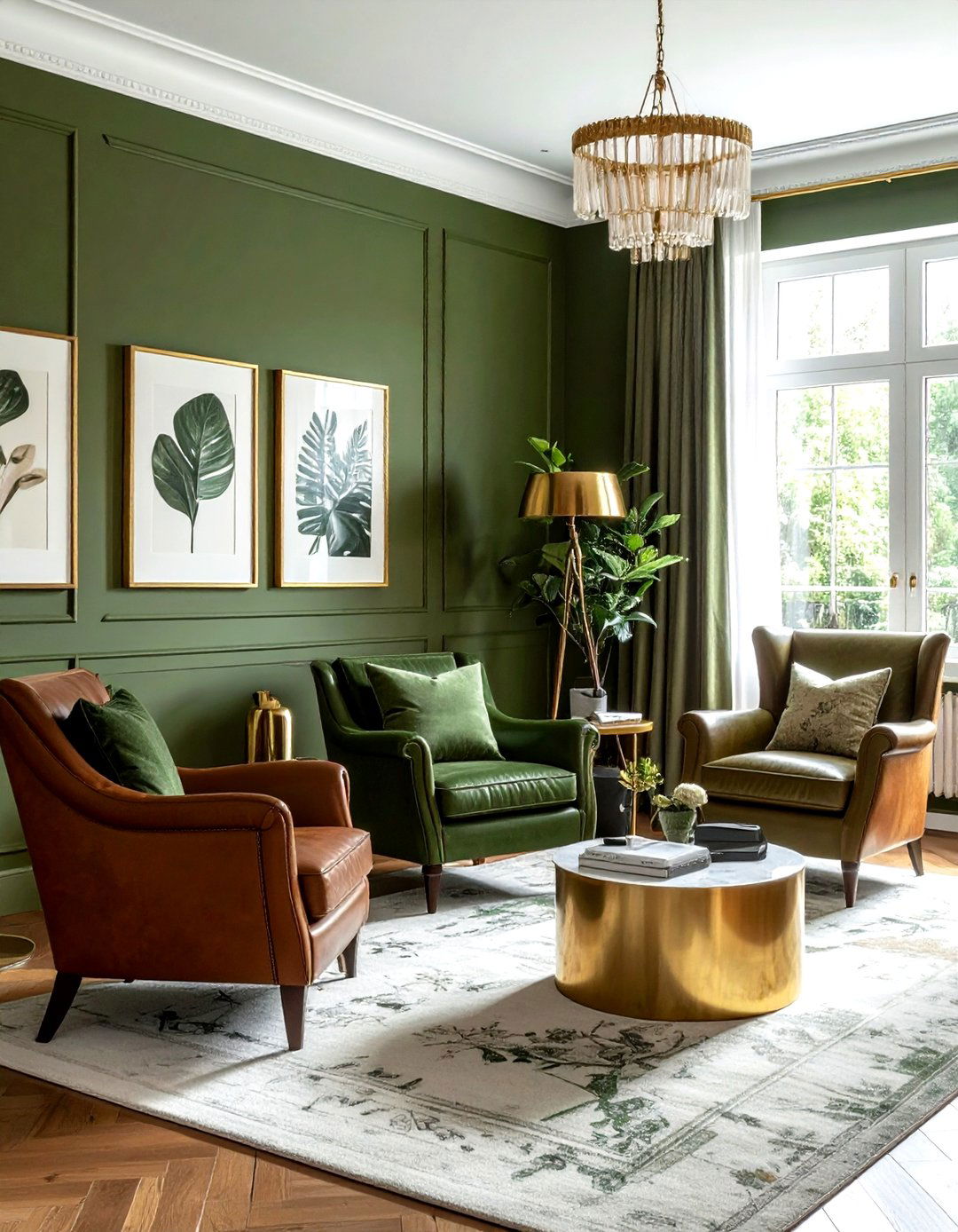 Olive Green Living Room - 30 living room paint color ideas