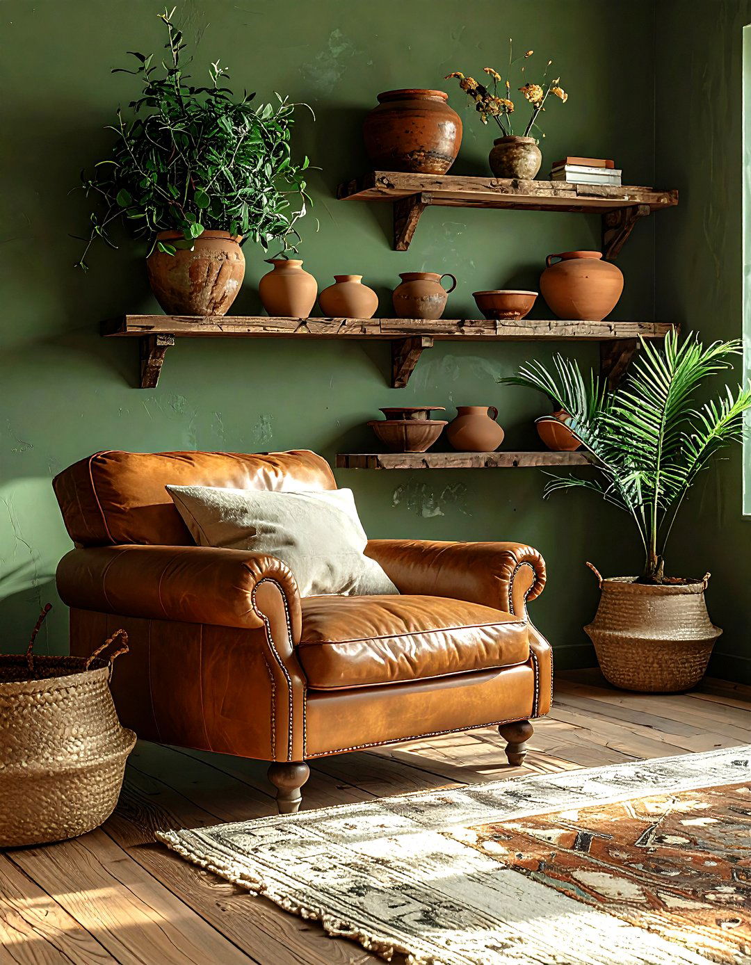 Olive Green Living Room - 30 modern green living room ideas