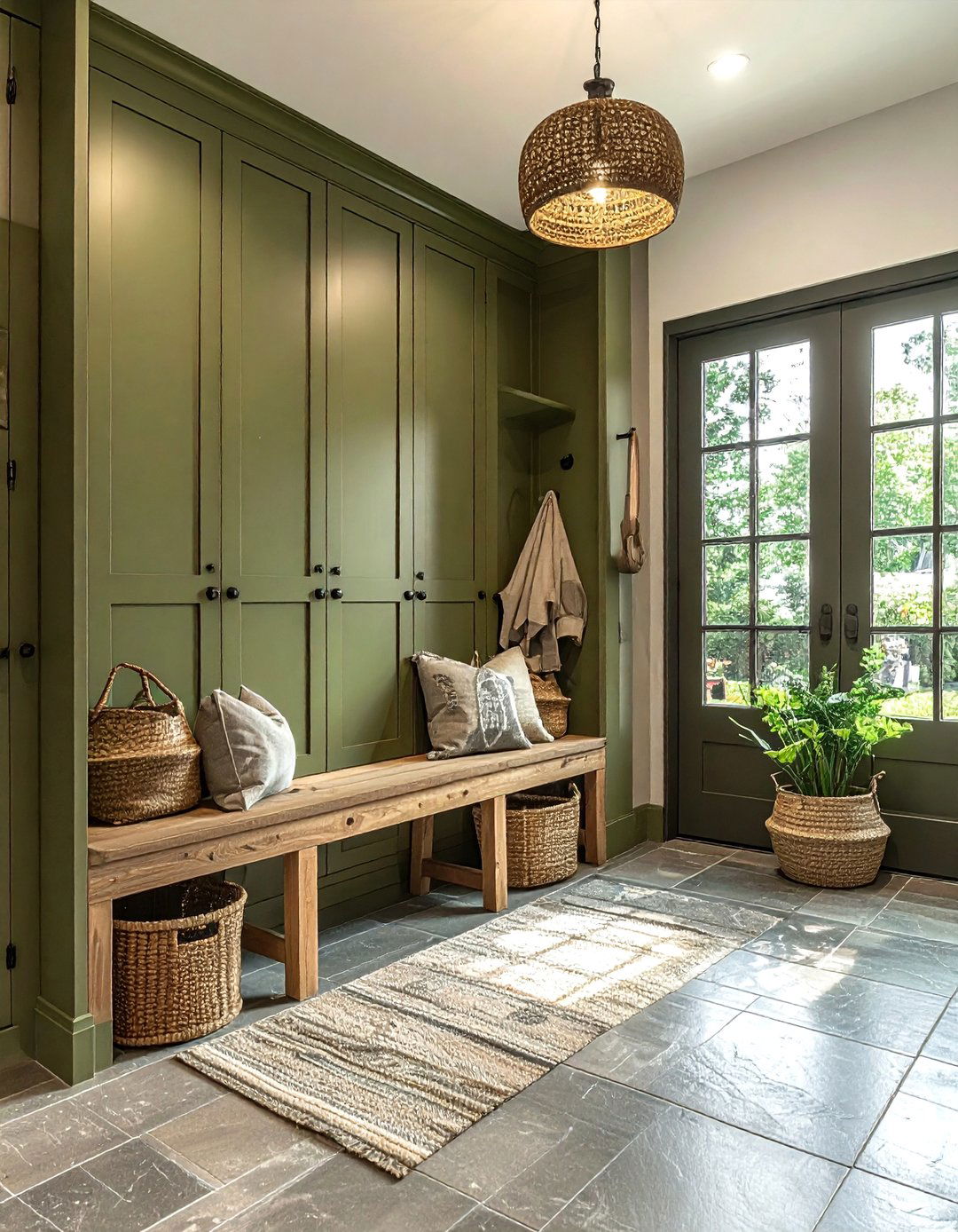 Olive Green Mudroom - 30 olive green decor ideas
