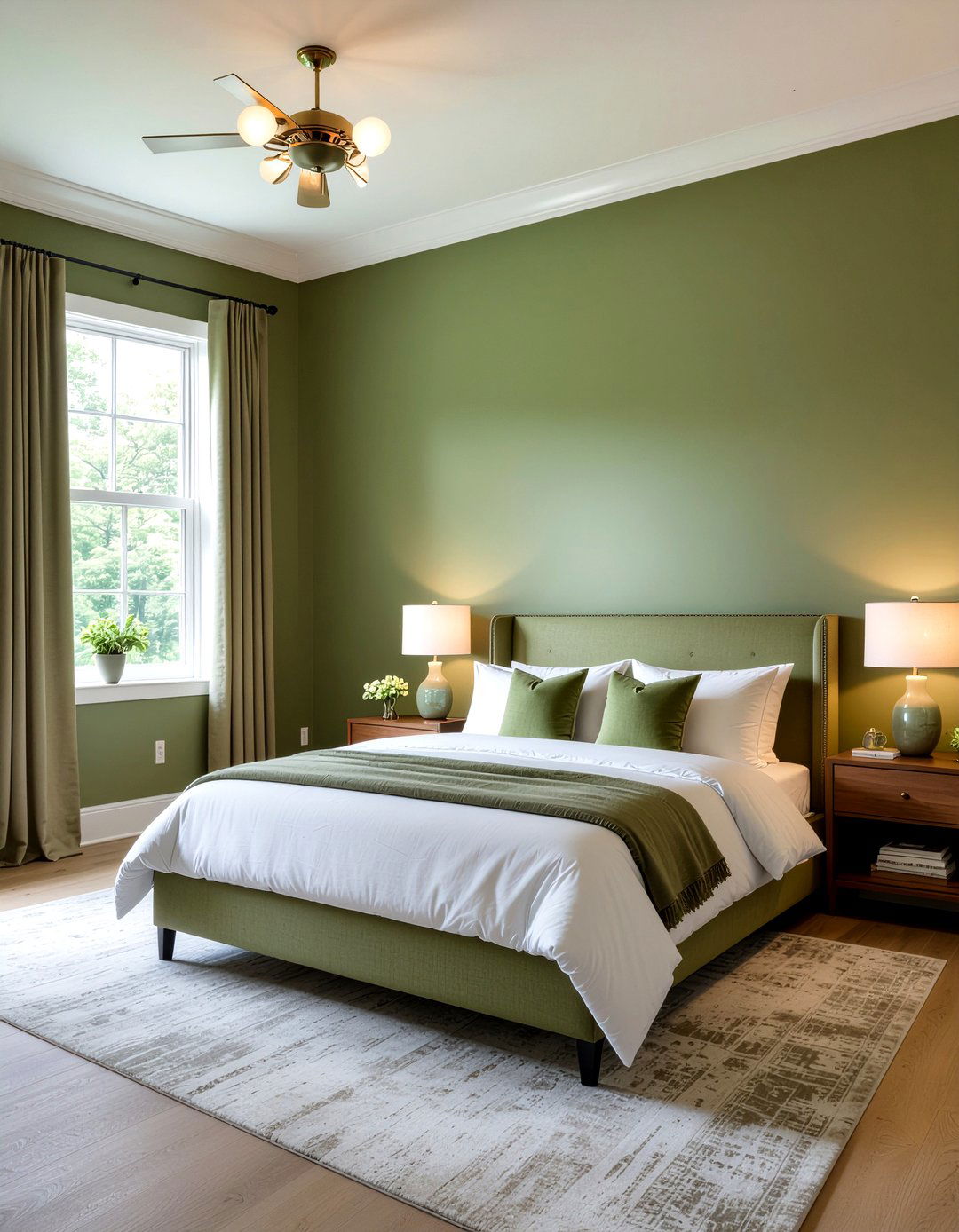 Olive Green Paneling Bedroom - 30 olive green bedroom ideas