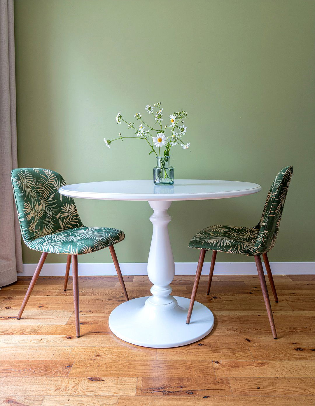 Olive Green Patterned Dining Chairs - 30 olive green dining room ideas