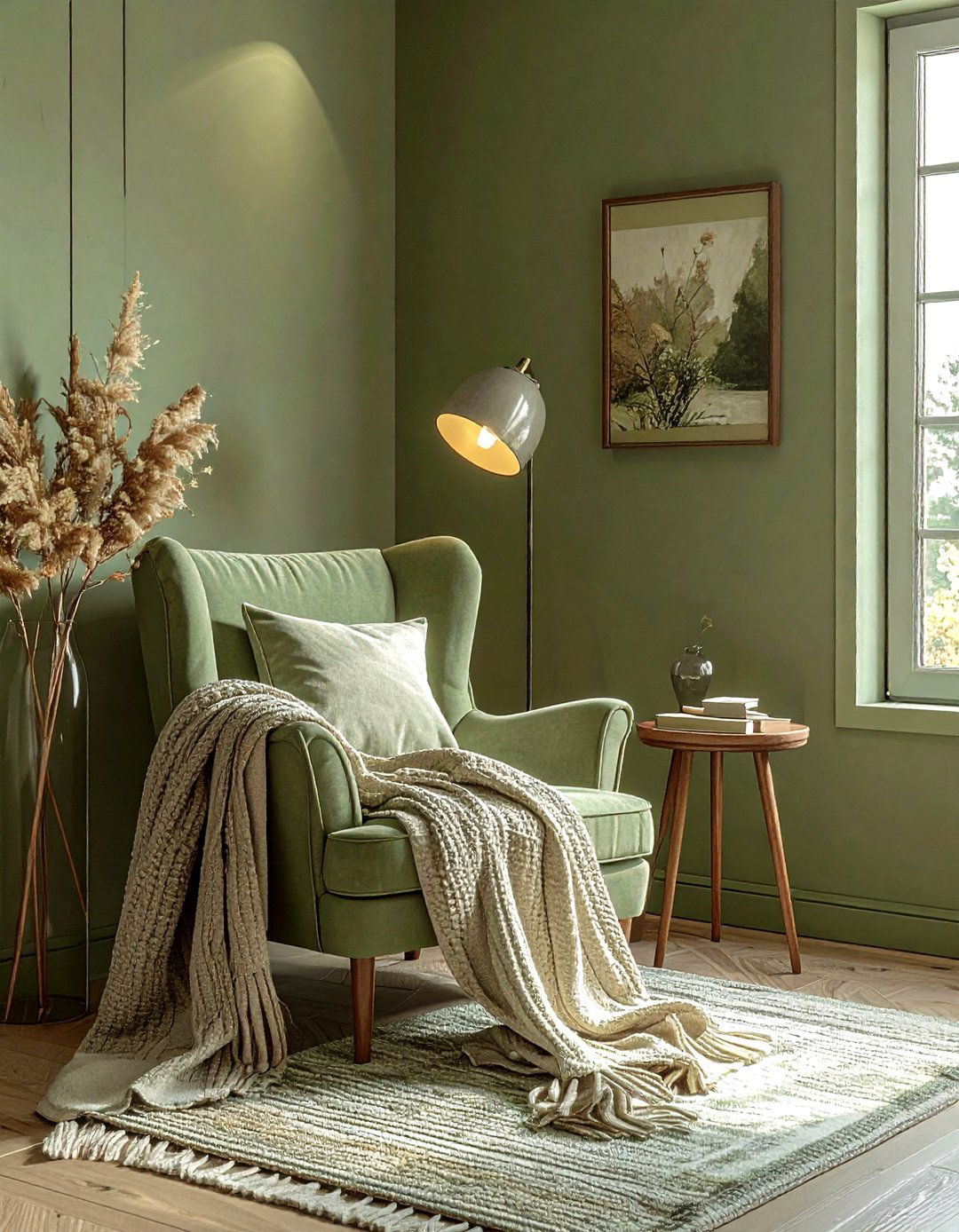 Olive Green Reading Nook - 30 olive green decor ideas