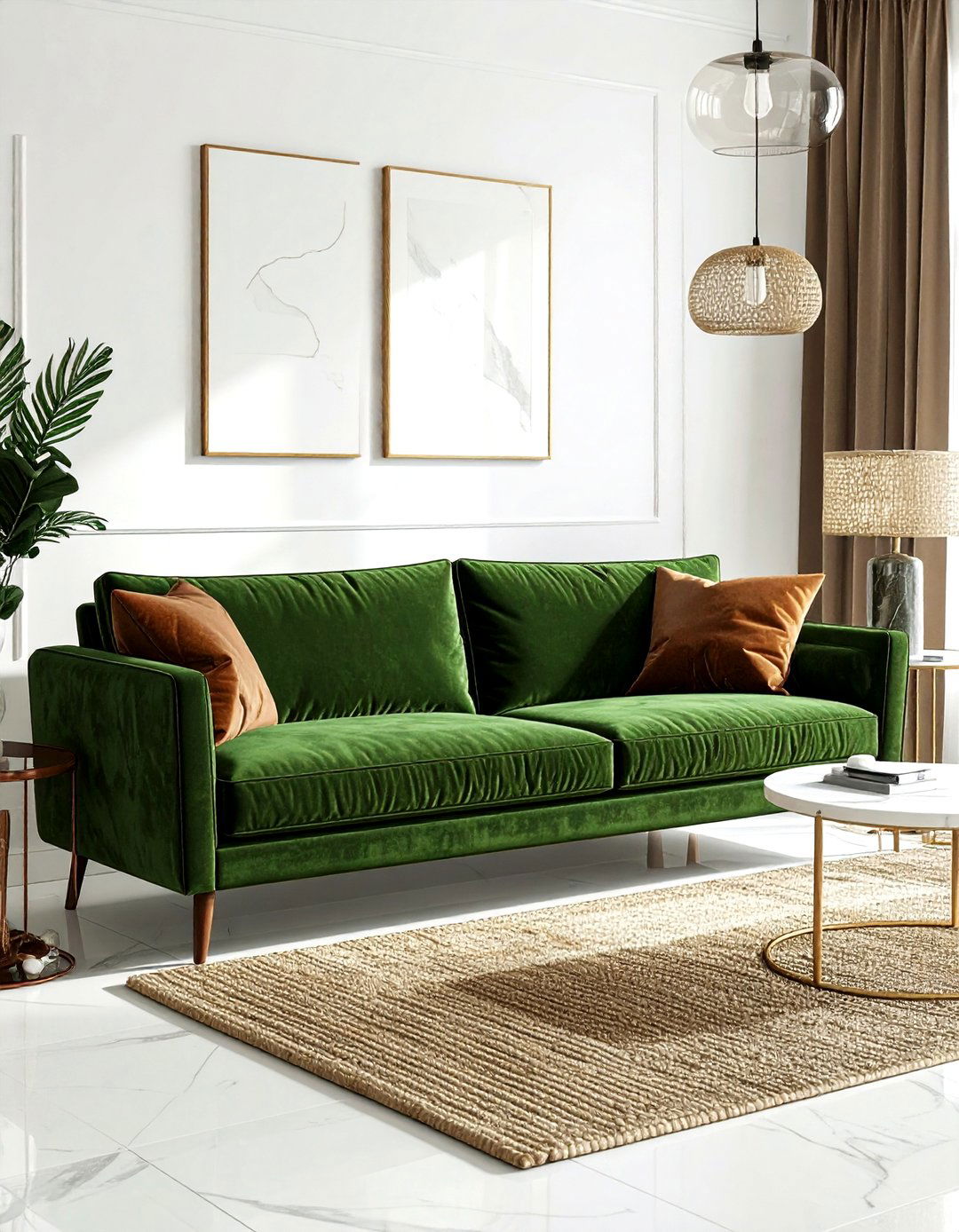 Olive Green Velvet Sofa - 30 olive green decor ideas