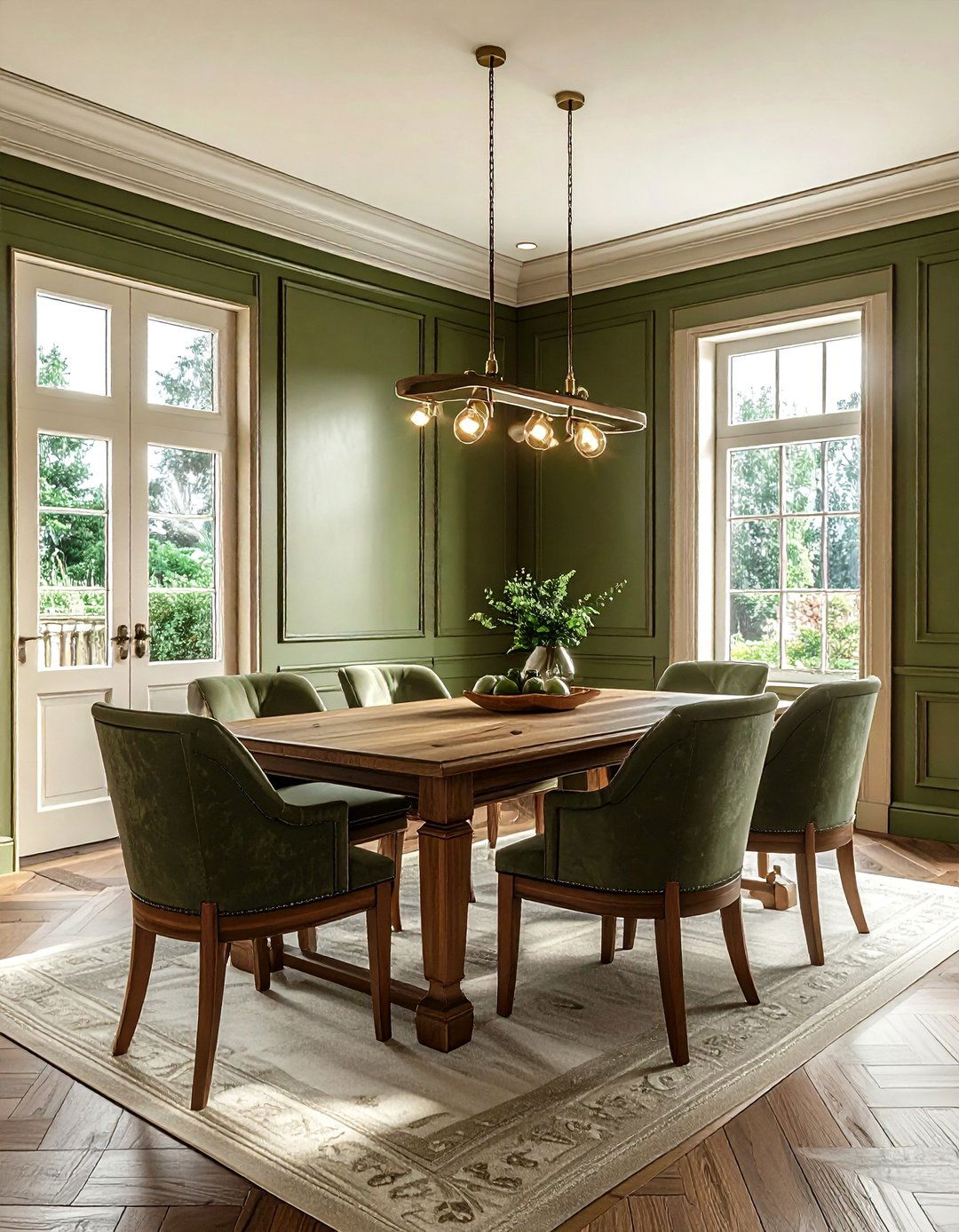 Olive Green Wainscoting - 30 olive green decor ideas