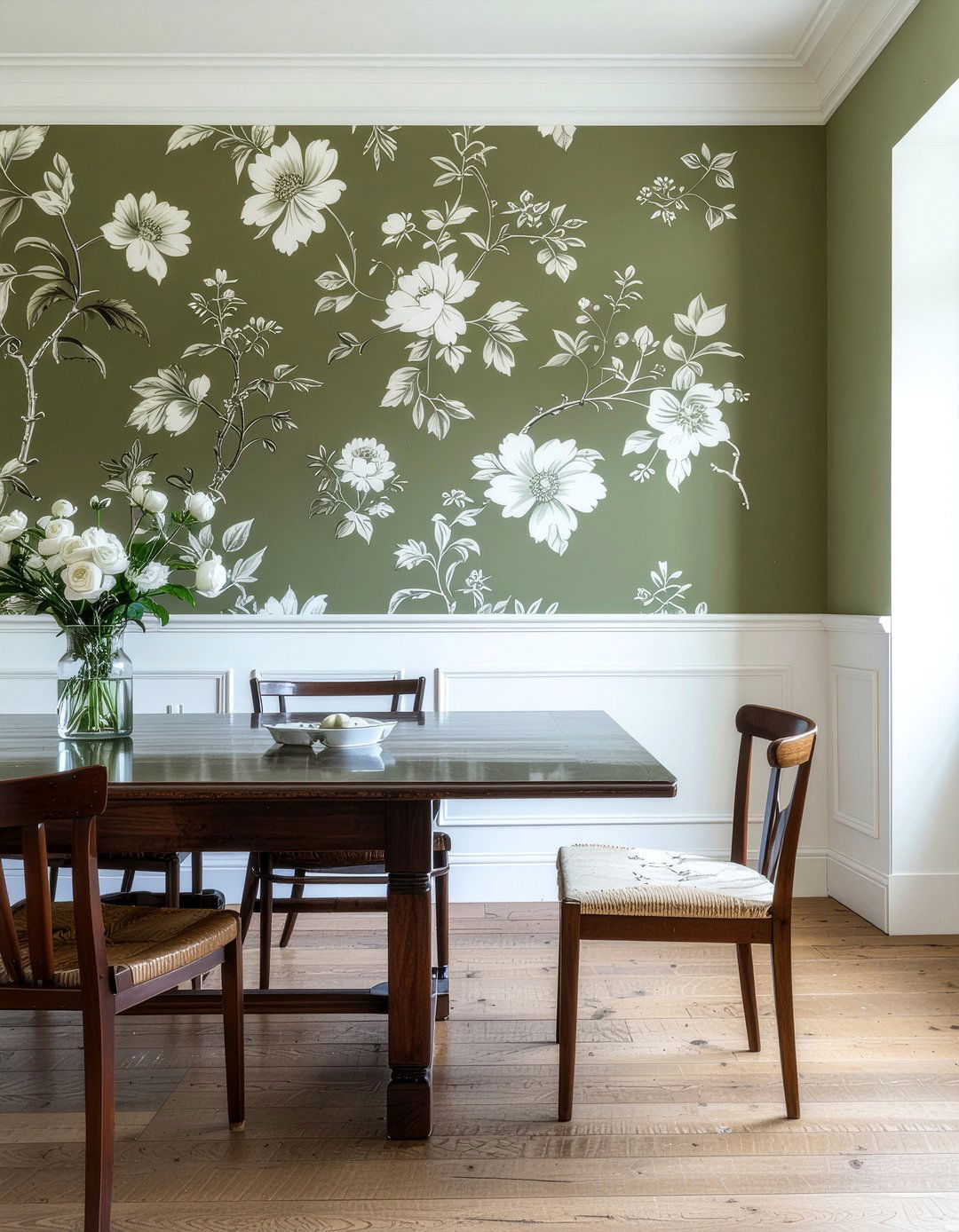 Olive Green Wallpaper Dining Room - 30 olive green dining room ideas