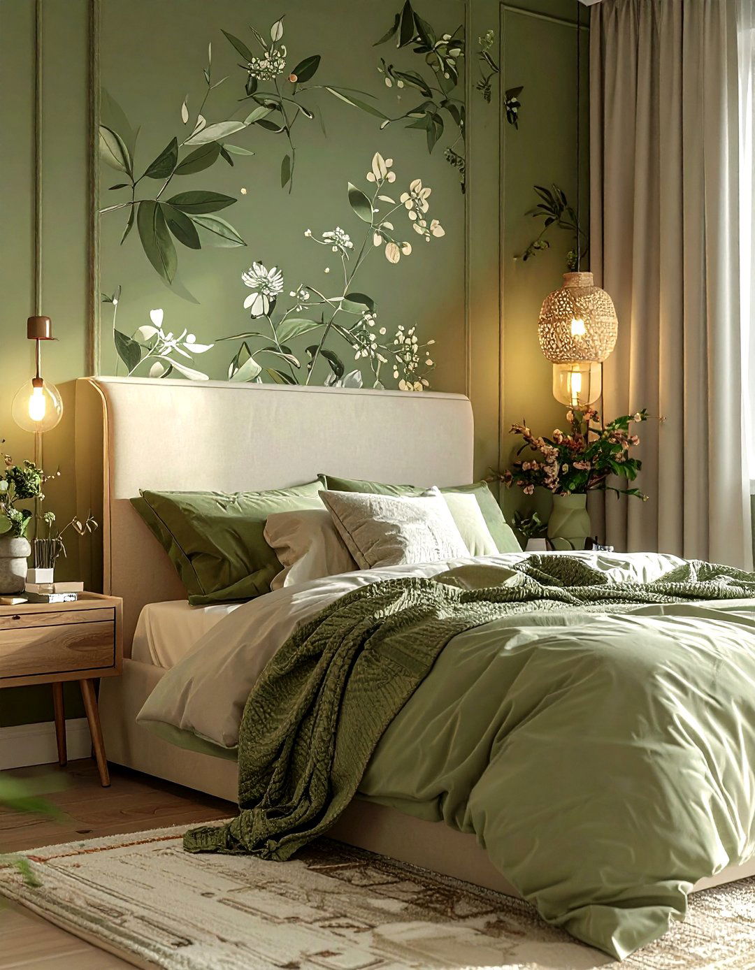 Olive Green Wallpaper - 30 olive green decor ideas