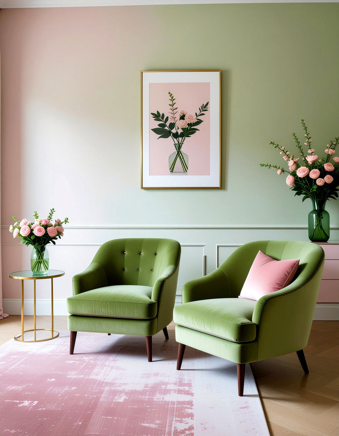 Olive Green and Pink Decor - 30 olive green living room ideas