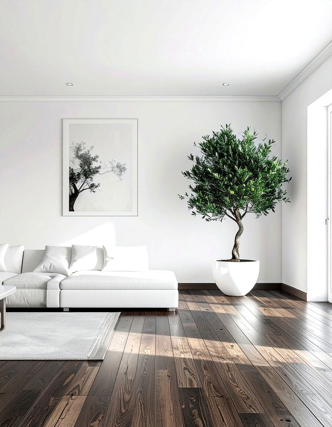 Olive Tree In White Planter - 30 olive tree decor ideas