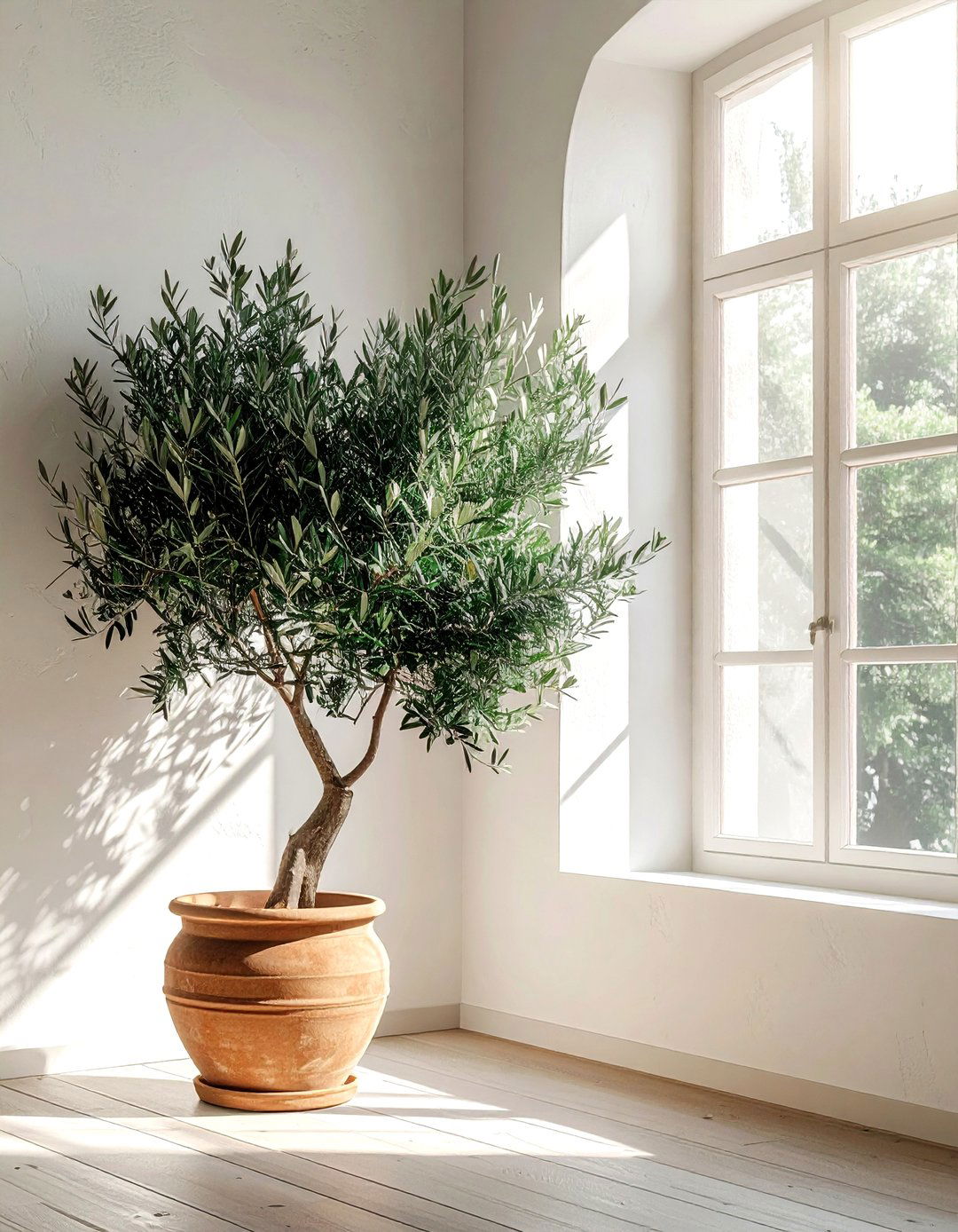 Olive Tree Near Dining Room Window - 30 dining room indoor plant ideas