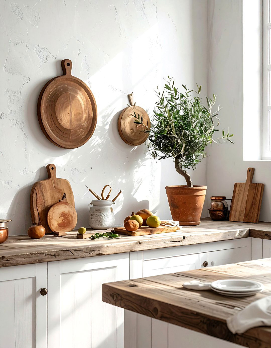 Olive branches in terracotta pot - 30 vase arrangement ideas