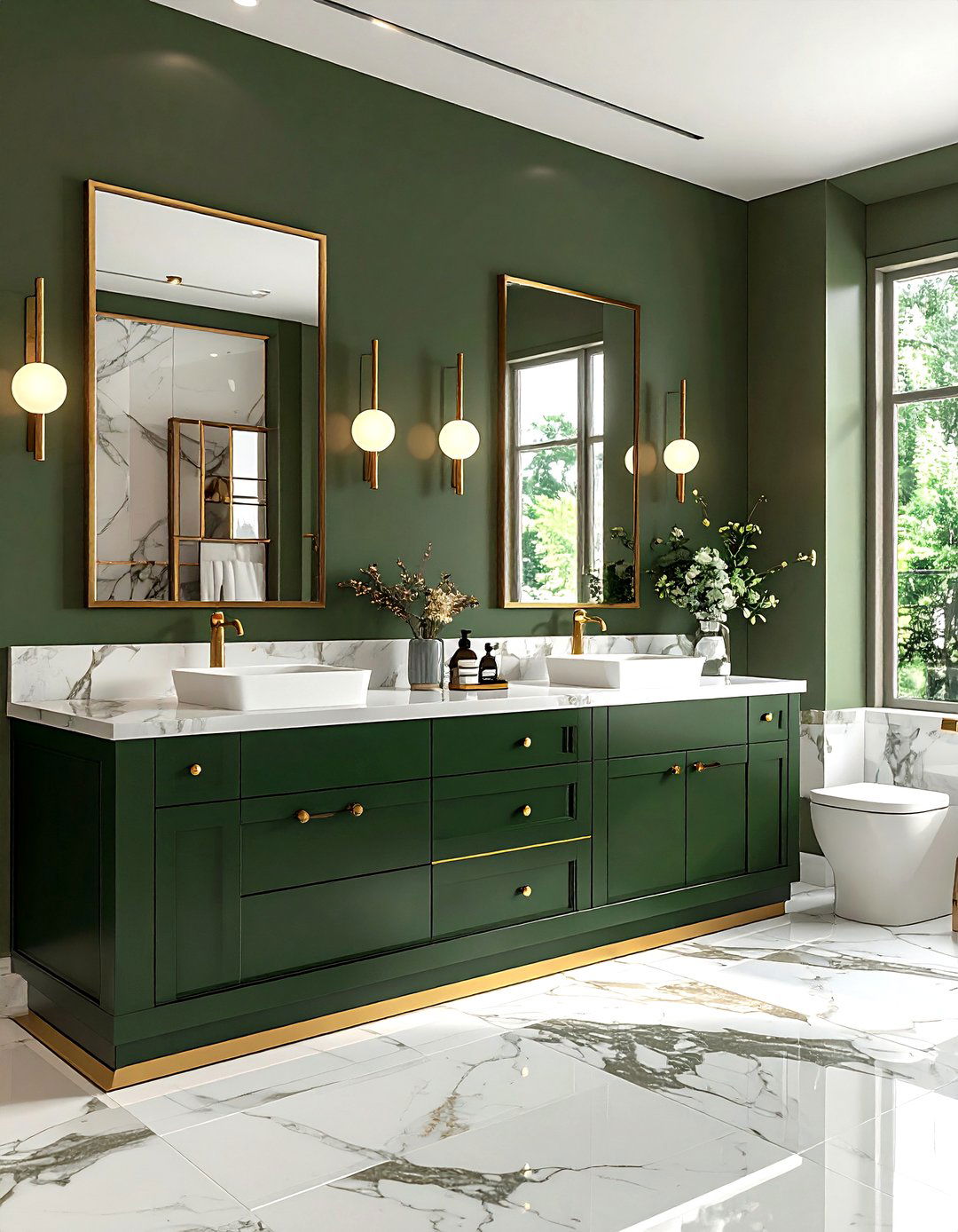 Olive green and gold bathroom - 30 olive green bathroom ideas
