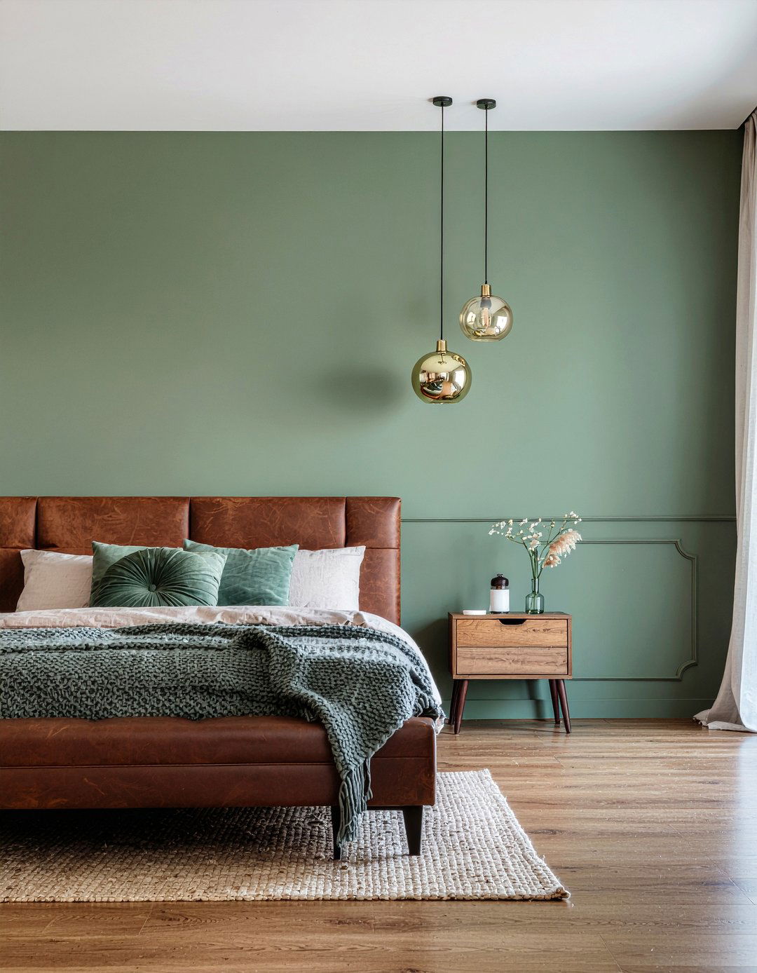 Olive green bedroom - 30 bold color bedroom ideas