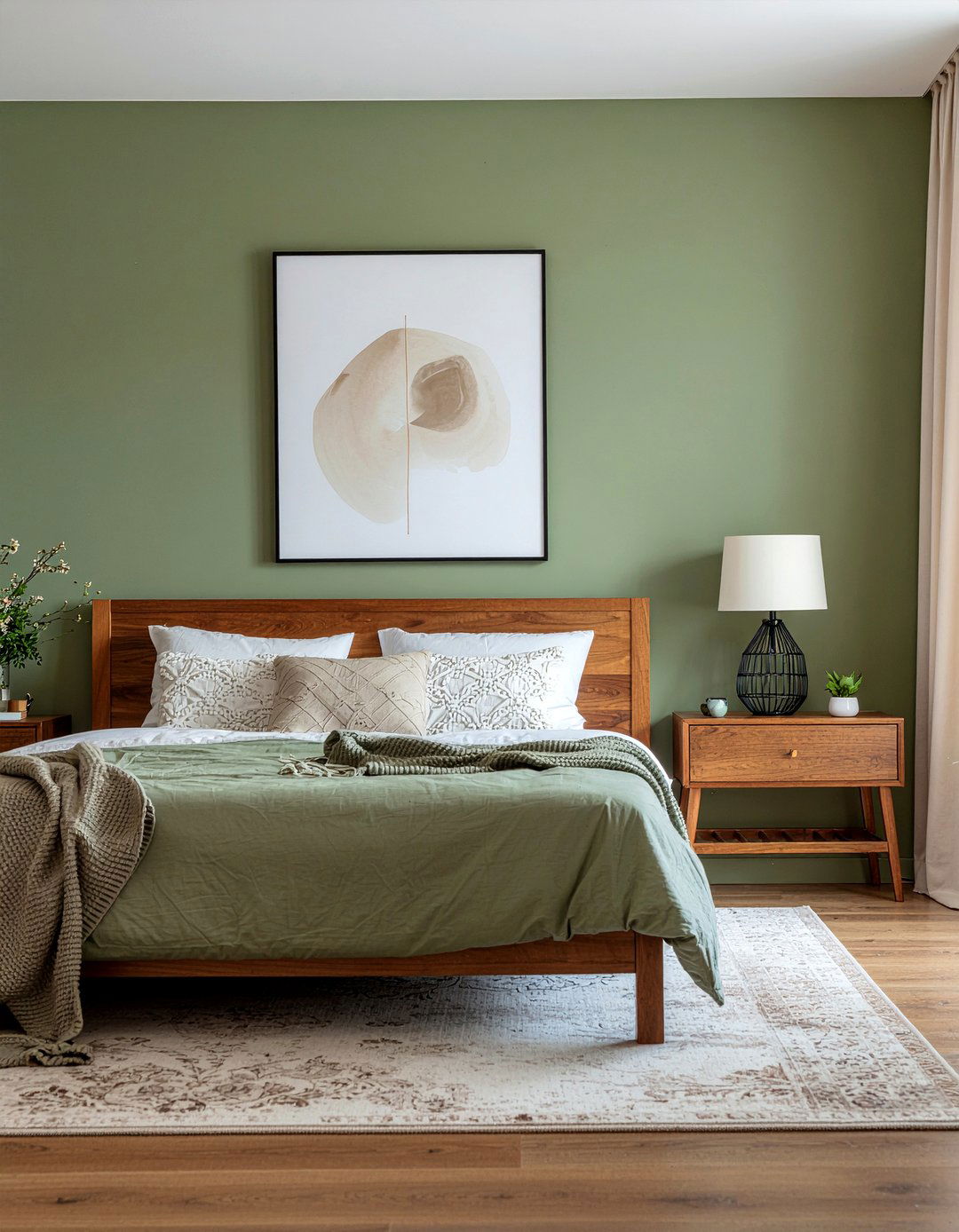 Olive green bedroom - 30 gender neutral bedroom ideas
