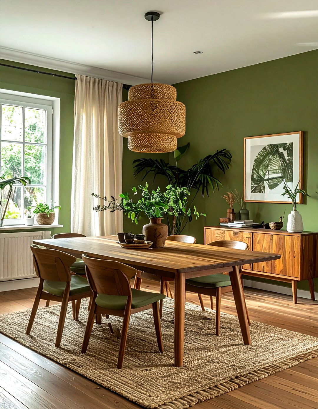 Olive green dining room - 30 cool green dining room ideas