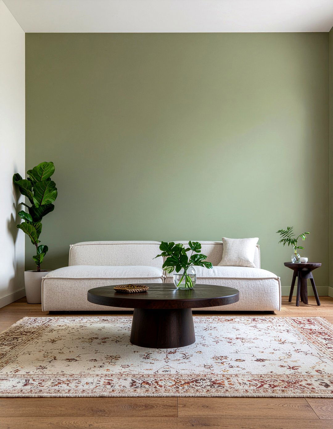 Olive green half wall - 30 living room half painted walls