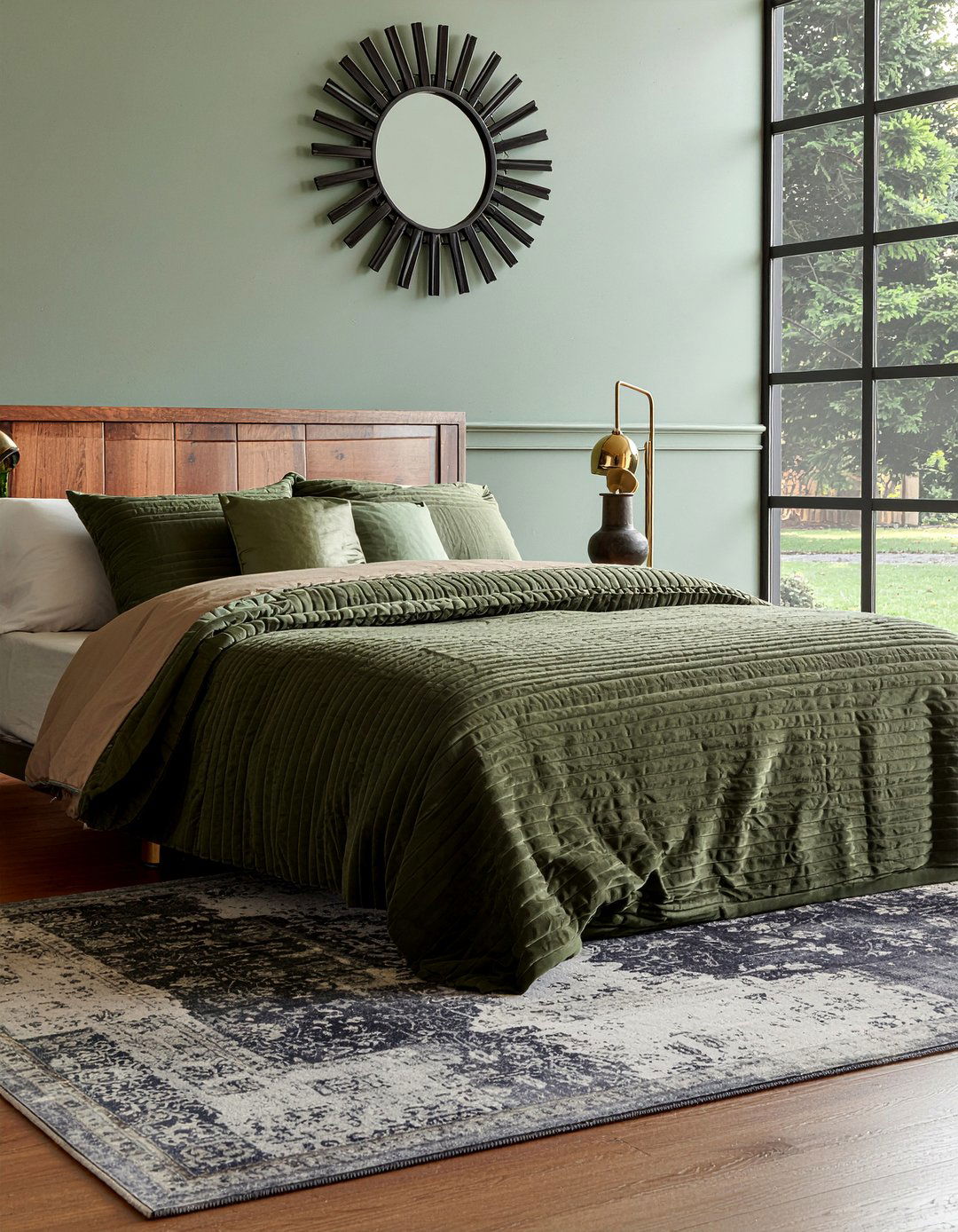 Olive green ribbed blanket - 30 bedroom cotton blankets