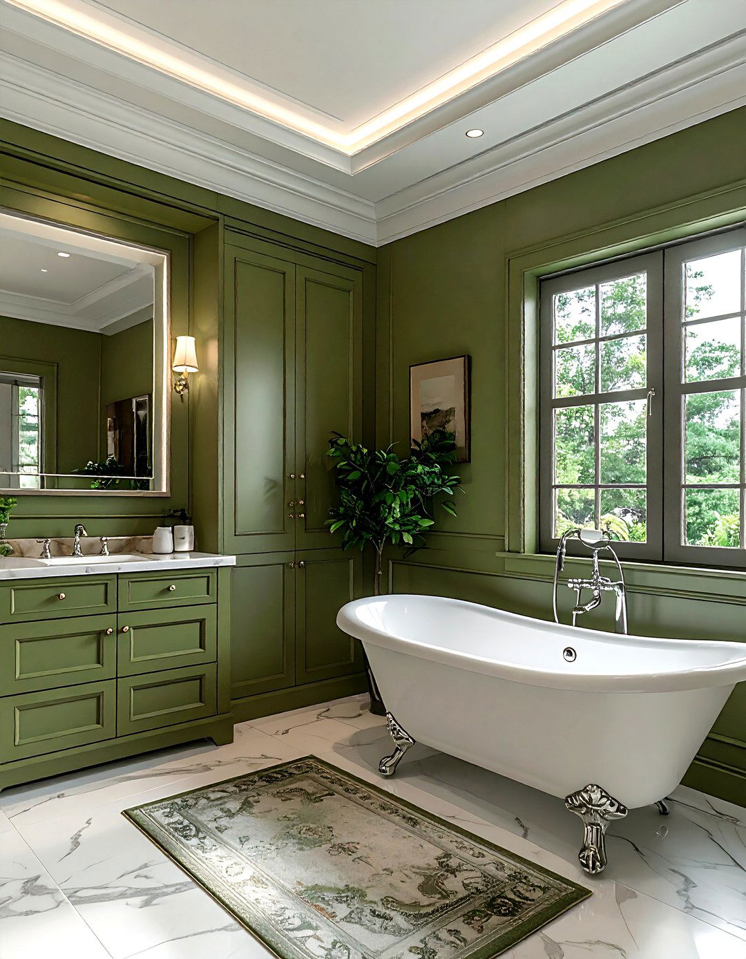 Olive green traditional bathroom - 30 olive green bathroom ideas