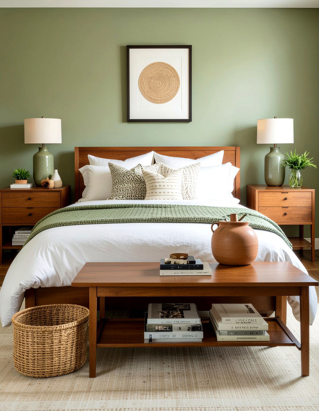 Olive green walls - 30 bedroom green walls