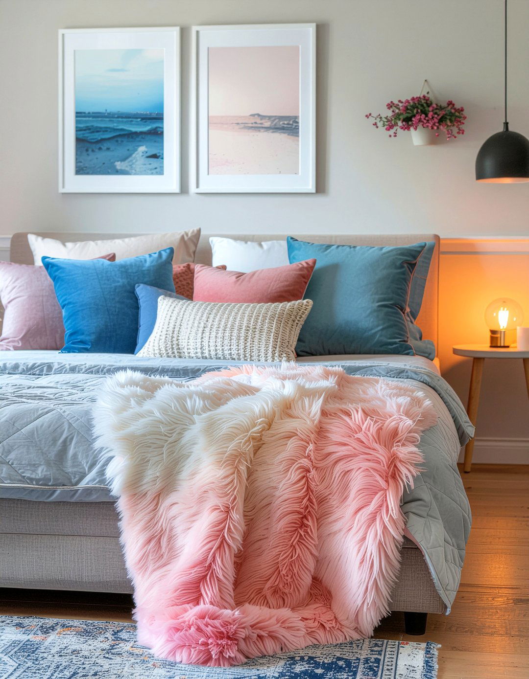 Ombre Faux Fur Throw - 30 bedroom faux fur throws