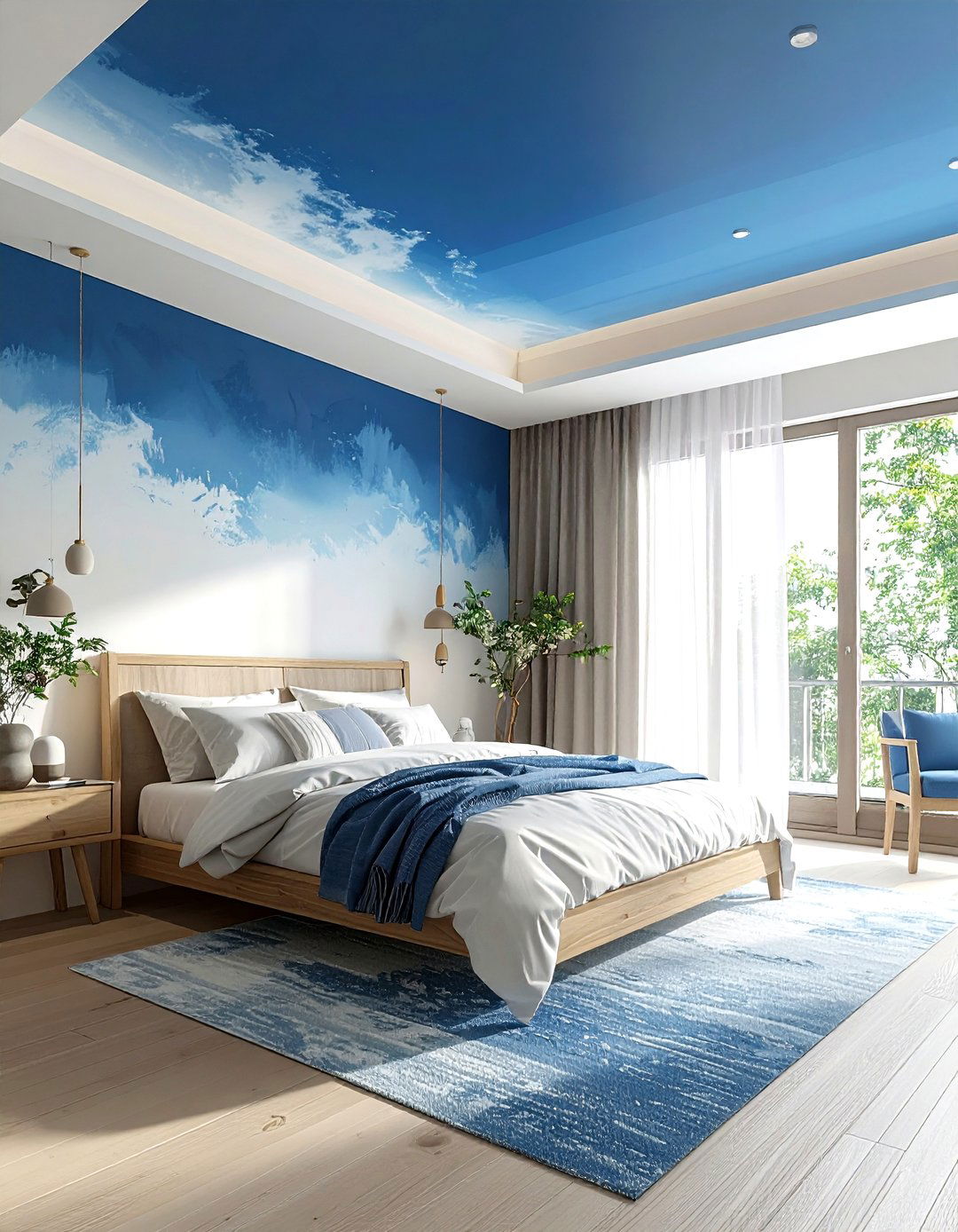 Ombre Painted Ceiling - 30 painted ceiling ideas