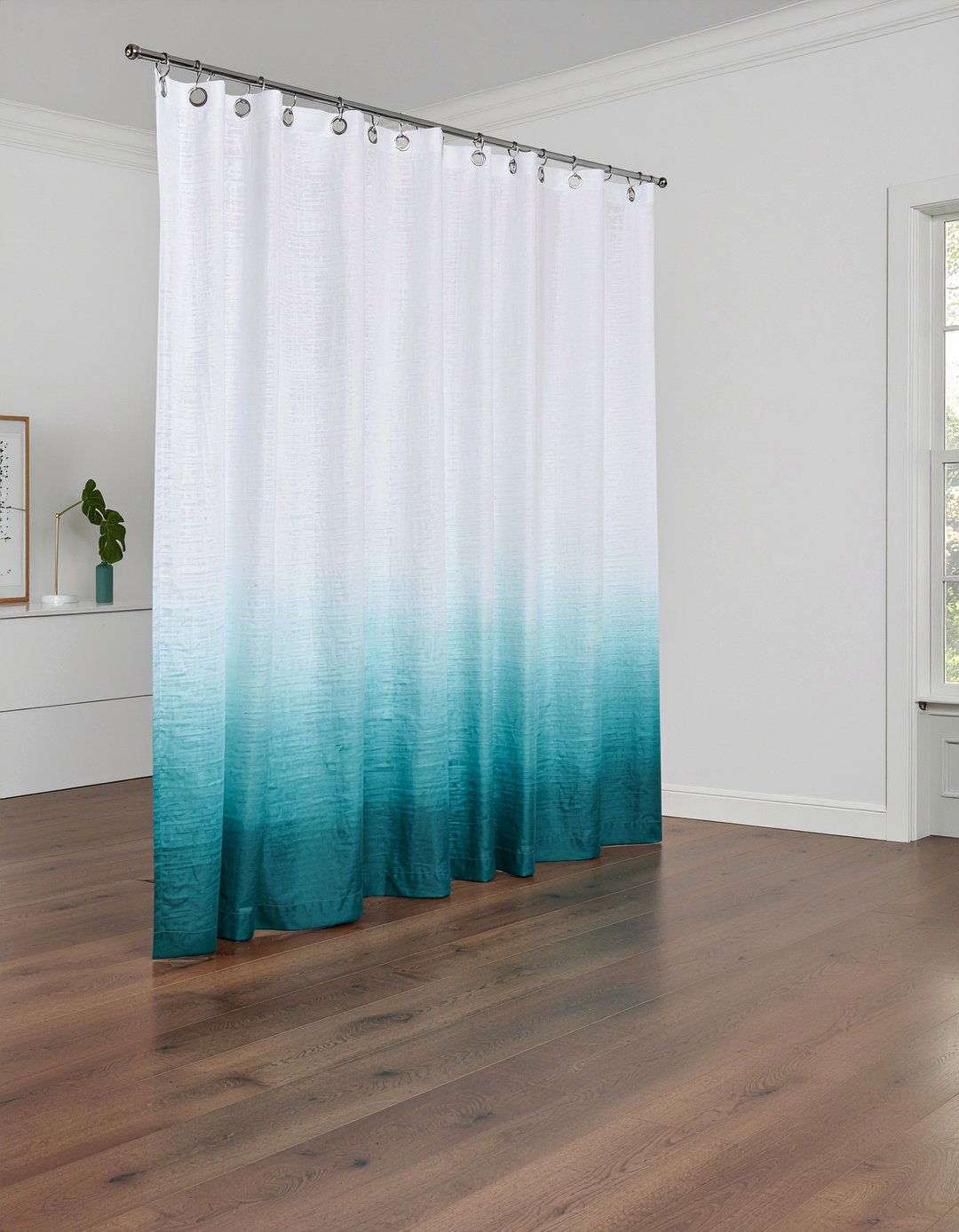 Ombre Sheer Room Partition - 30 bedroom curtain dividers