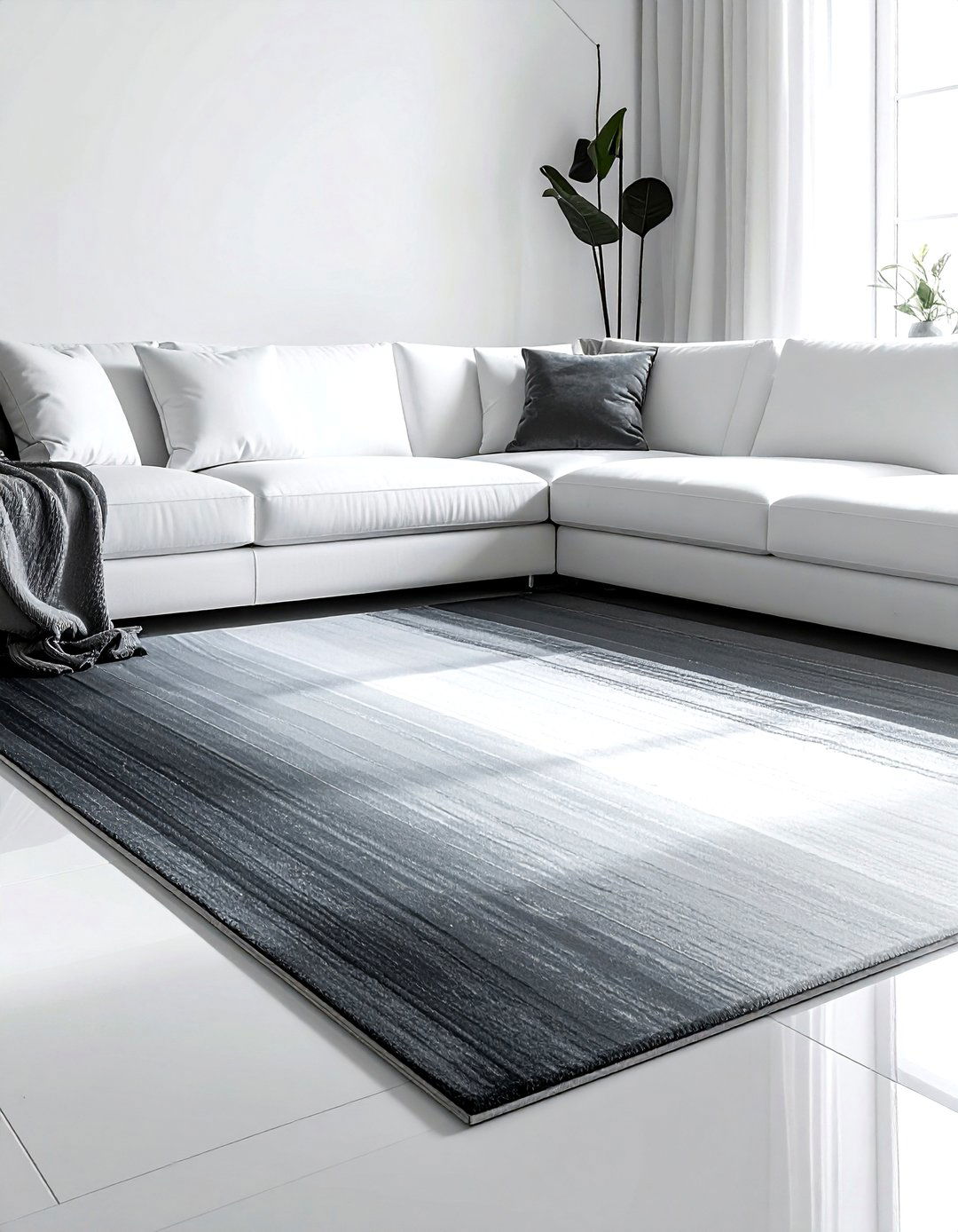 Ombre gradient rug - 30 patterned rug ideas