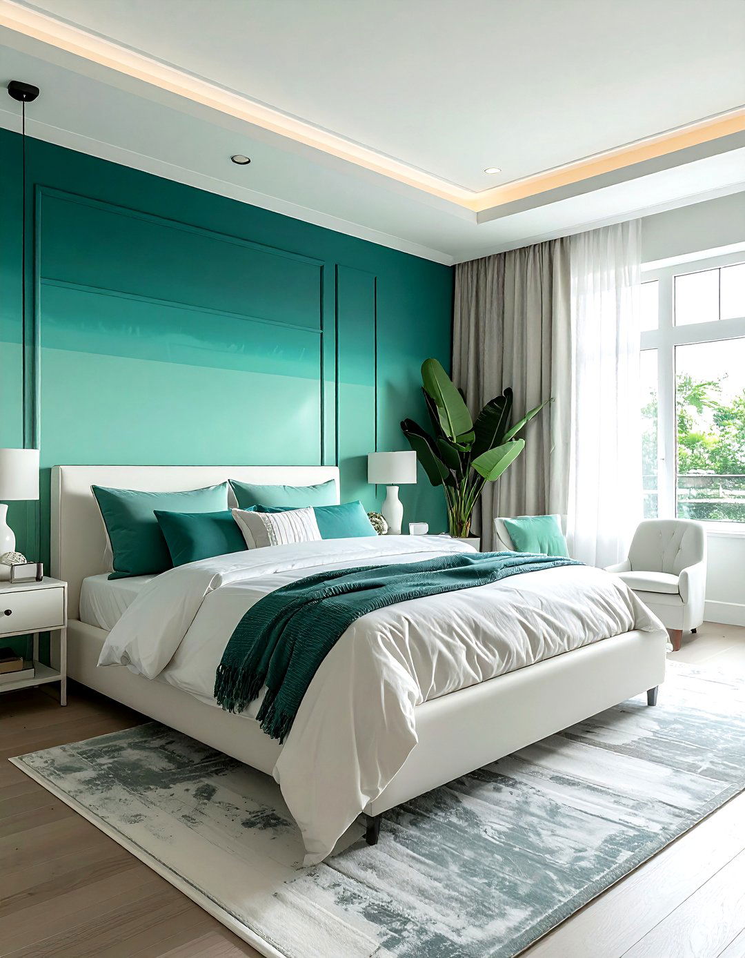 Ombre paint effect - 30 accent wall ideas