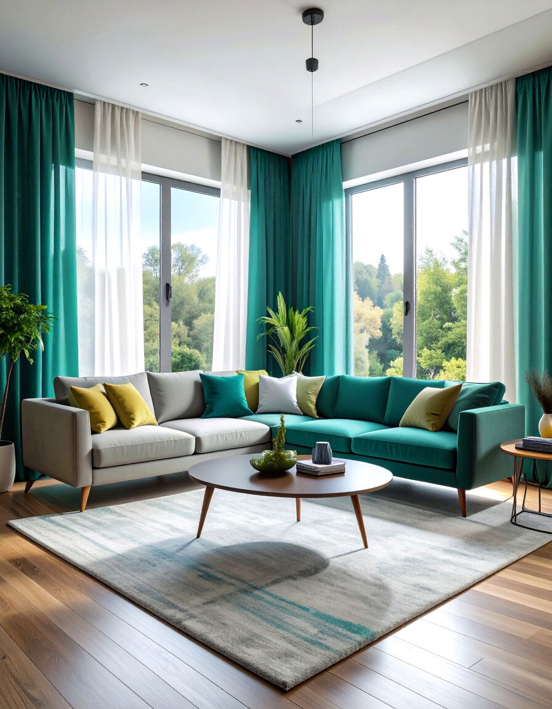 Ombre sheer curtains - 30 sheer curtain ideas