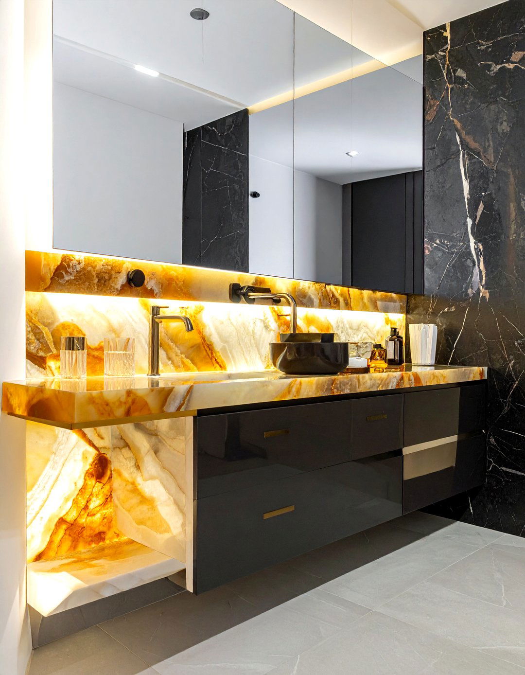 Onyx Countertop - 30 bathroom vanity countertop ideas