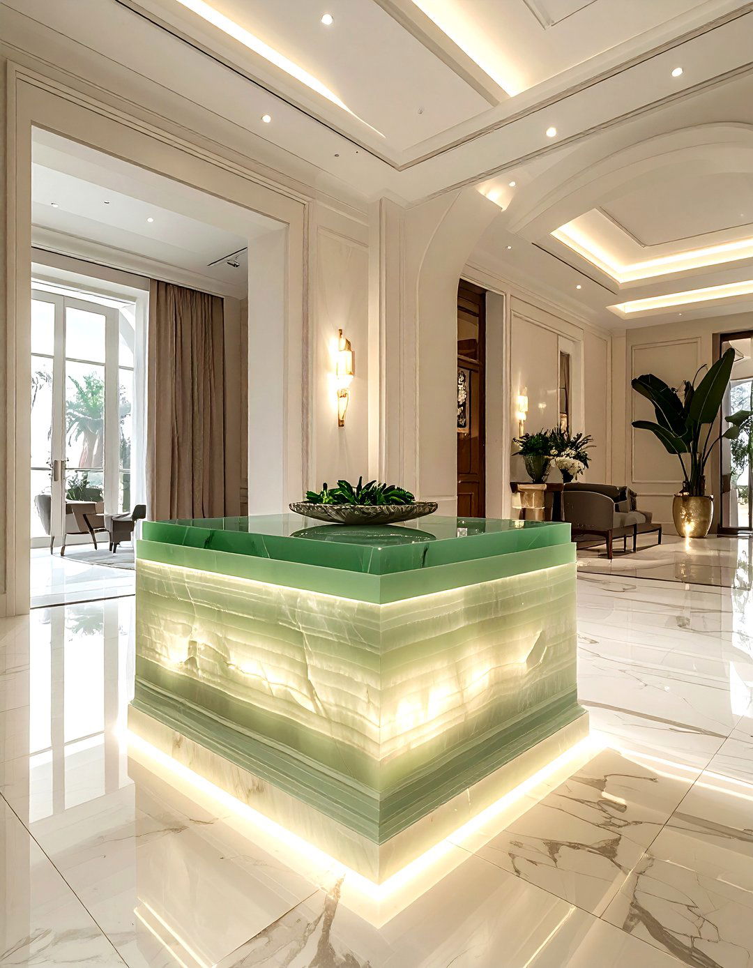 Onyx Pedestal - 30 mineral decor ideas