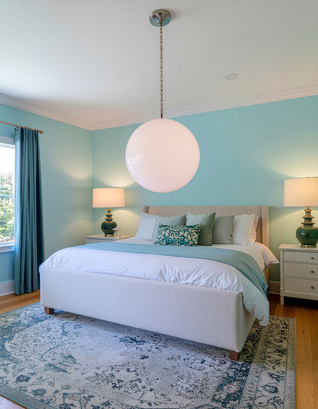 Opal glass globe light - 30 bedroom pendant lights