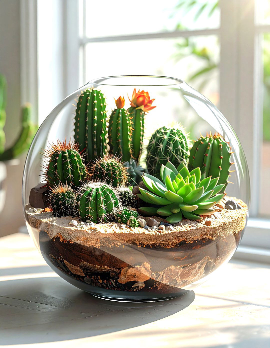 Open Air Cacti Terrarium - 30 living room terrariums