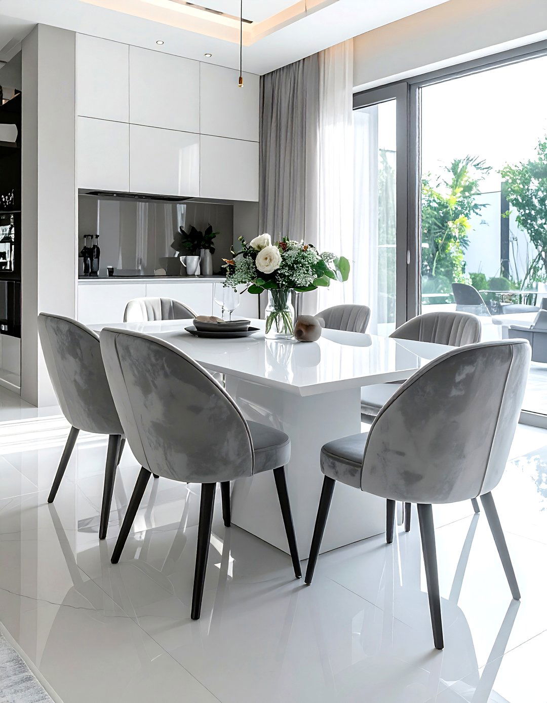 Open Back Velvet Dining Chair - 30 velvet dining chair ideas