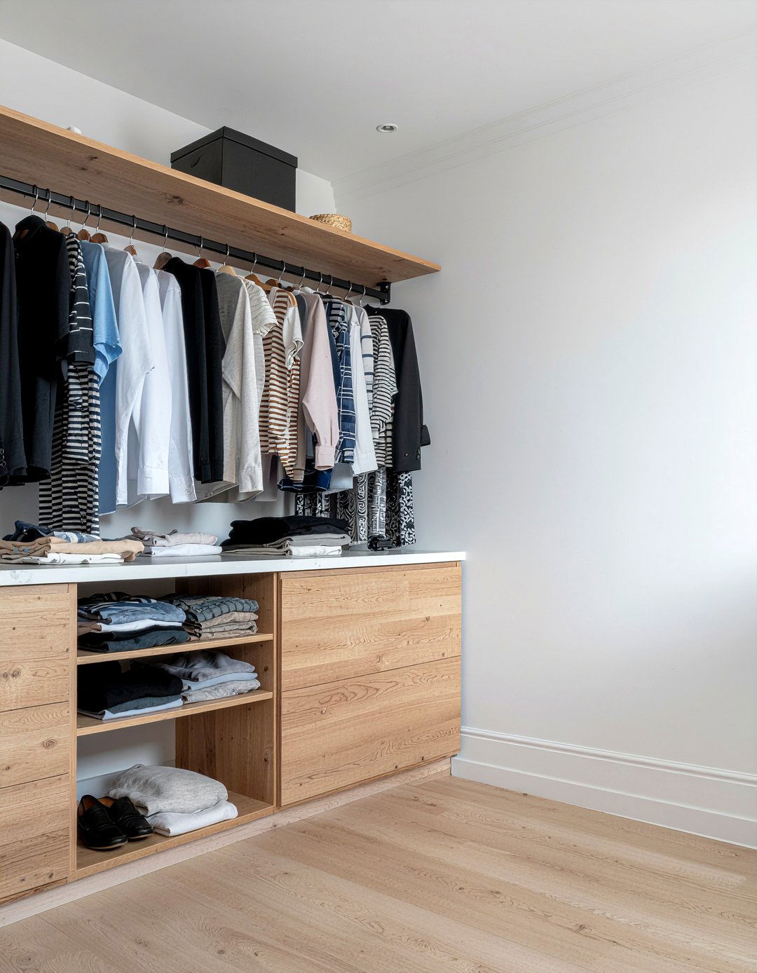 Open Closet System - 30 scandinavian bedroom ideas