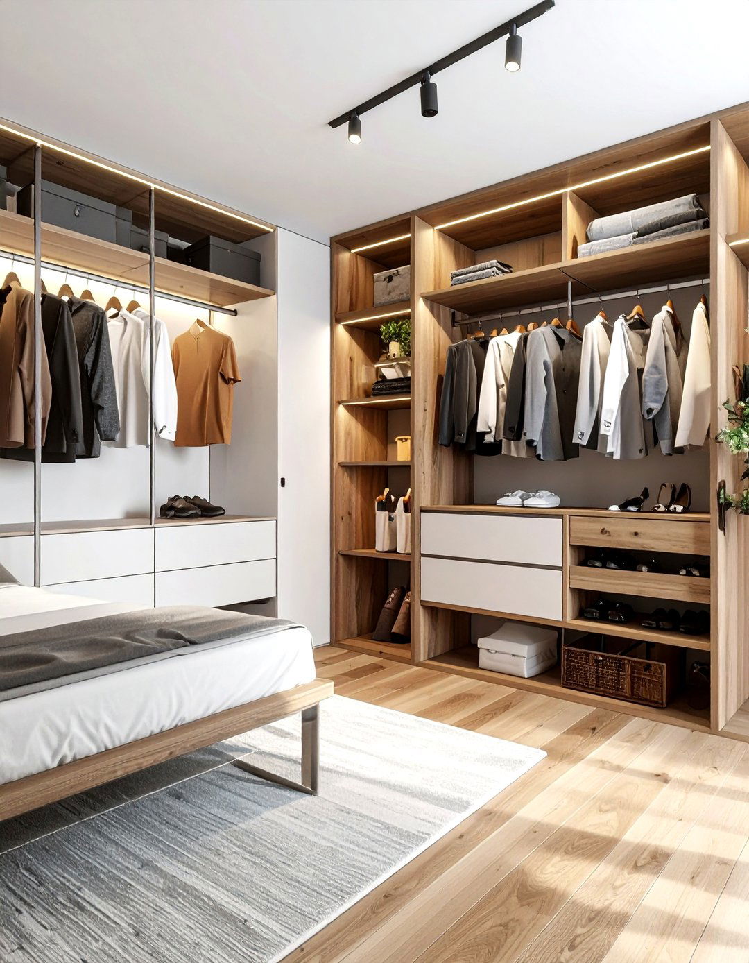 Open Closet System - 30 airy bedroom ideas
