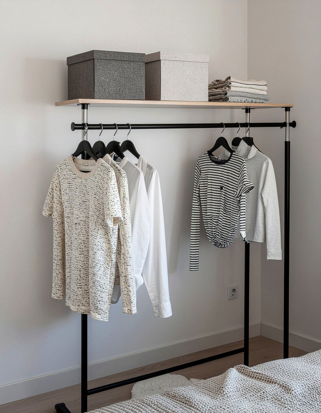 Open Closet - 30 low cost bedroom ideas