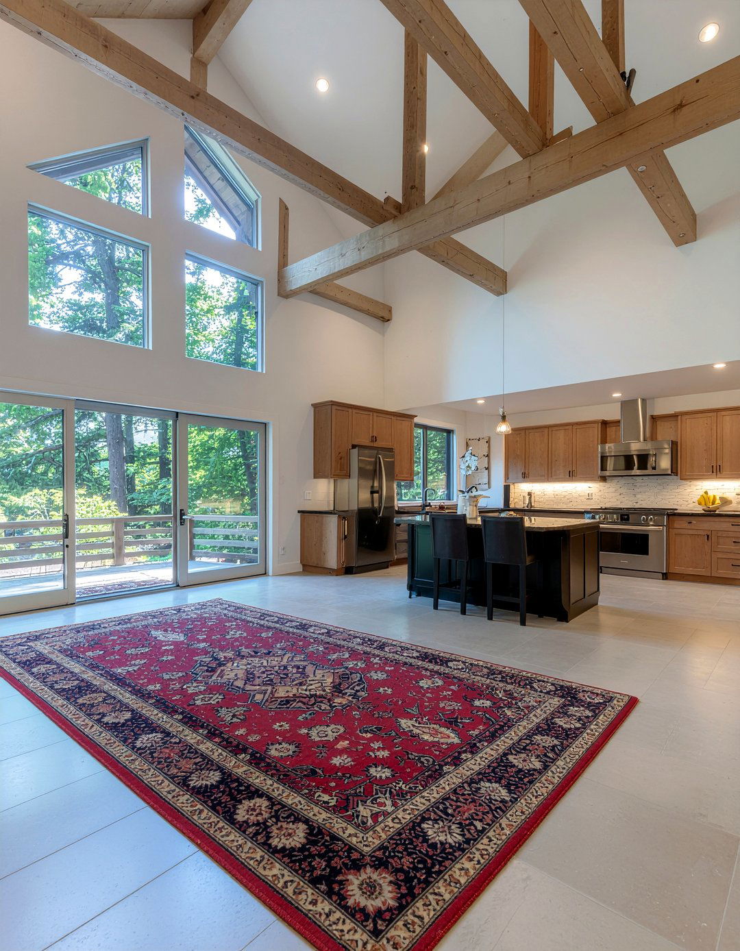 Open Concept Cabin - 30 cabin style living room ideas