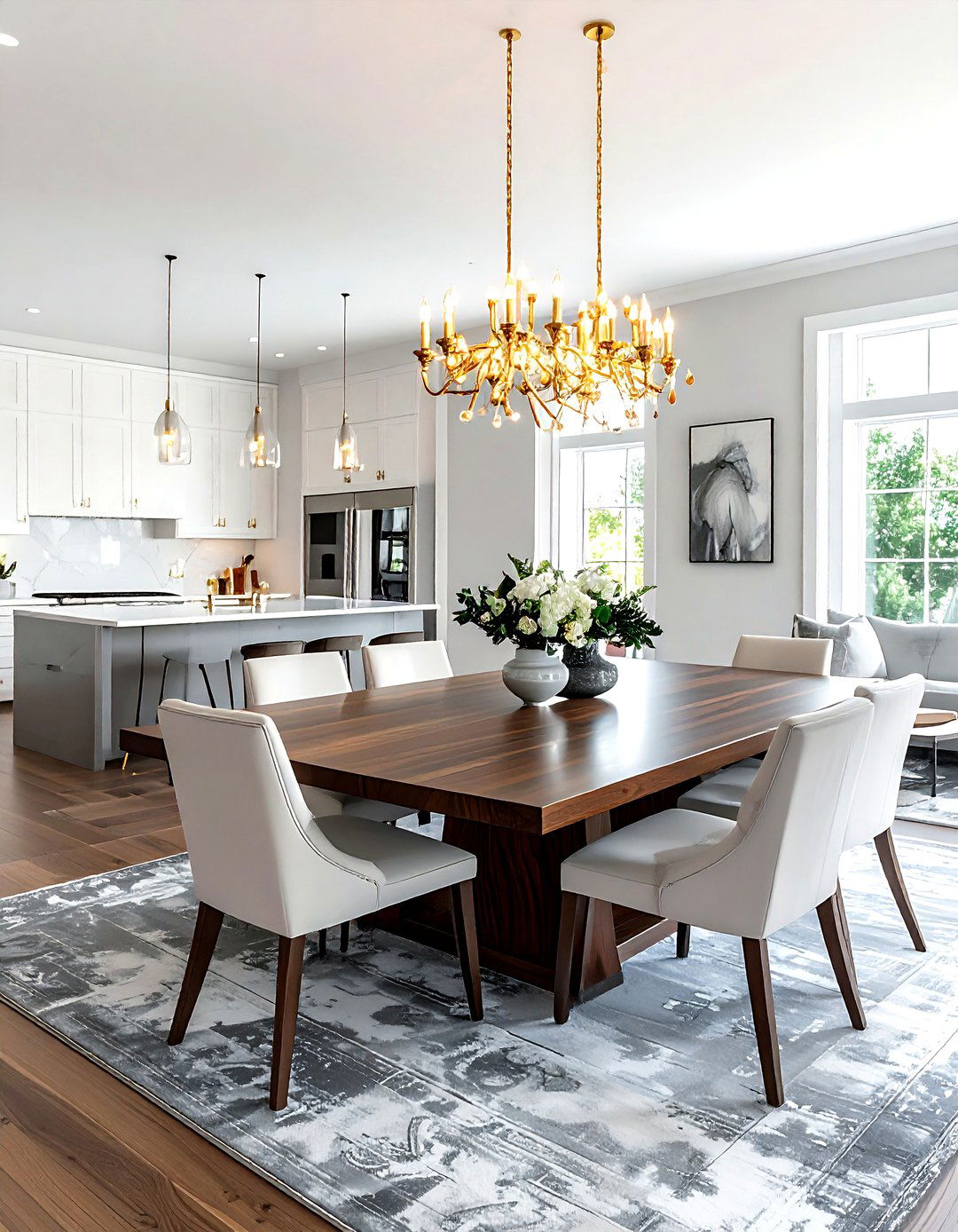 Open Concept Dining Area - 30 dining room space planning ideas