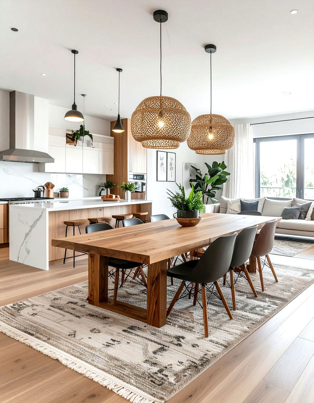 Open Concept Dining Room - 30 weeknight dinner dining room ideas