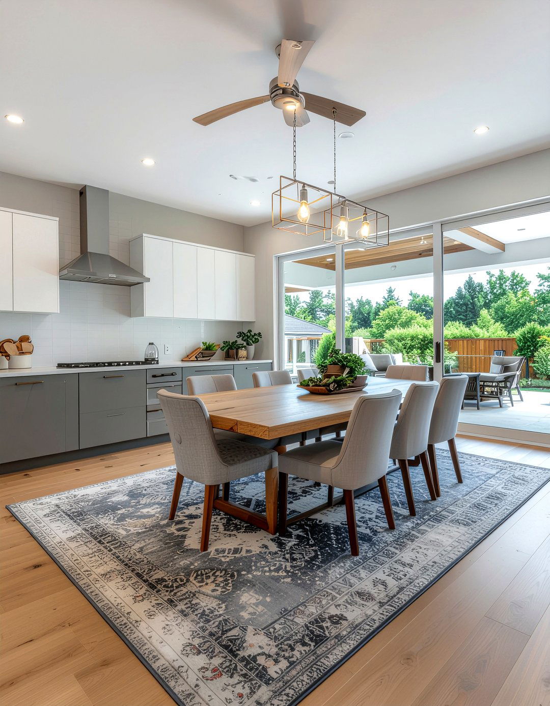 Open Concept Dining Room - 30 cool neutral dining room ideas