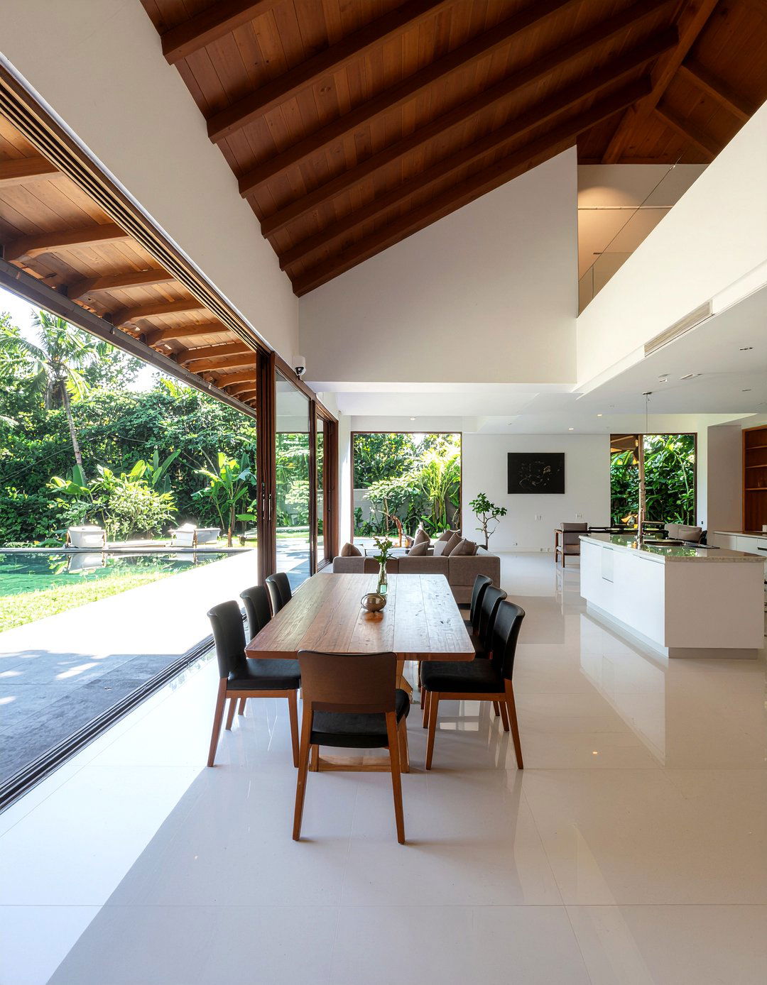 Open Concept Dining Room - 30 Balinese dining room ideas