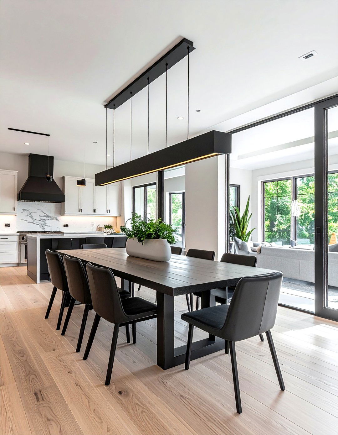 Open Concept Dining - 30 black chandelier dining room ideas